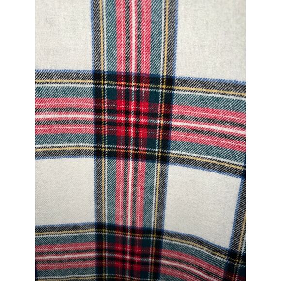 NY Collection Cardigan Jacket Womens Medium Flannel Plaid Duster Topper Lightwt - Picture 2 of 7